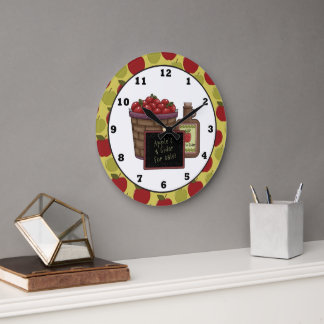 Fun Apple Fruit Horloge murale de la cuisine