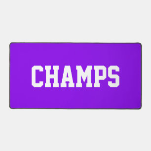 Fun Athletic CHAMPS Texte Blanc Sur Fond Violet Cl
