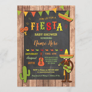 Fun Baby shower Fun Mexico Invitation mexicain