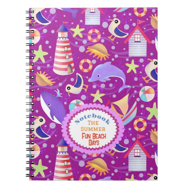 Fun Beach Magenta Carnet (Devant)