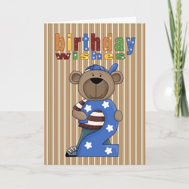 Fun Bear 2nd. Carte de voeux d'anniversaire (Devant)