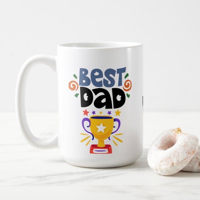 Fun Best Papa Award Café Mug (Avec donut)