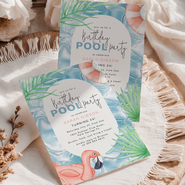 Fun Birthday Pool Party Invitation (Créateur téléchargé)