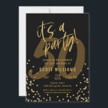 Fun Black and Gold 50th Birthday Party Invitation<br><div class="desc">Fun Black and Gold 50th Birthday Party Invitation</div>