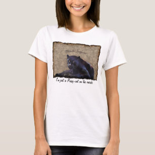 Fun Black Jaguar Big Cat Wildlife Art T-Shirt