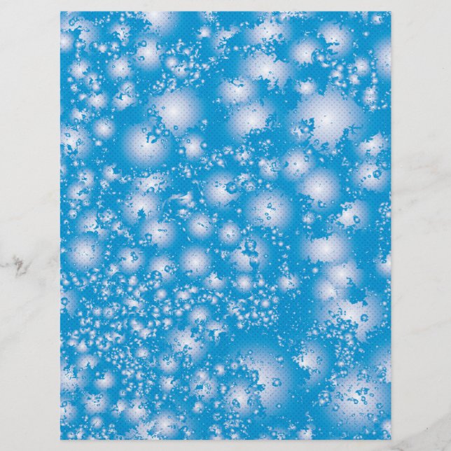 Fun BLEU Abstrait Encre Super motif de splash (Devant)