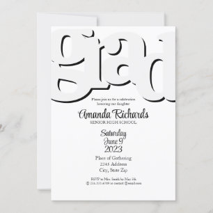 FUN BOLD Graduation Party Invitation