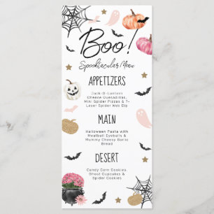 Fun Boo ! Spooktacular Anniversaire Menu Halloween