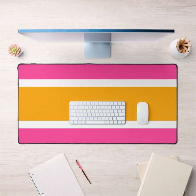 Fun Bright Candy rose Jaune Blanc Rayures de cours (Bureau 1)