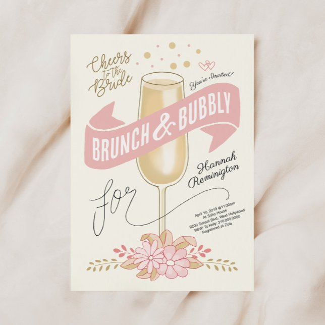 Fun Brunch et Bubbly nuptiale douche Invitation (Créateur téléchargé)