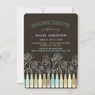 Fun Bubbly Fêtes Invitation de la fête de bachelor