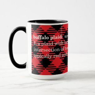 Fun "Buffalo Plaid" Mug de café - rouge et noir