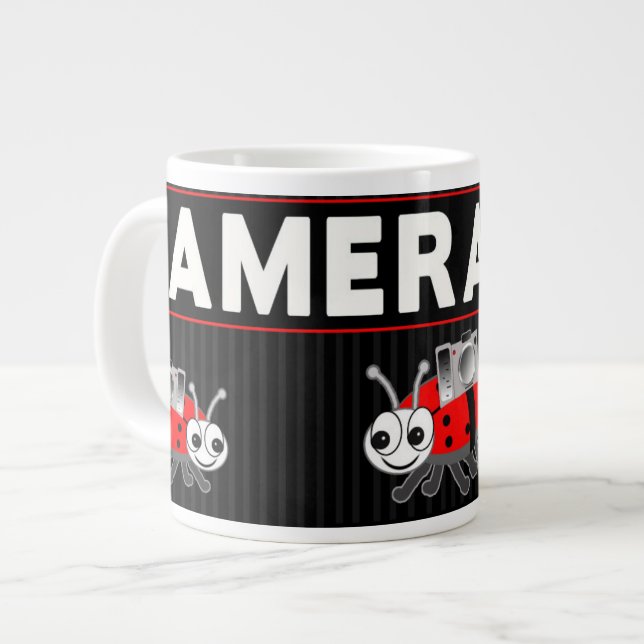 FUN CAMERA BUG JUMBO 20 OZ. MUG CAFÉ/SOUPE (Devant gauche)