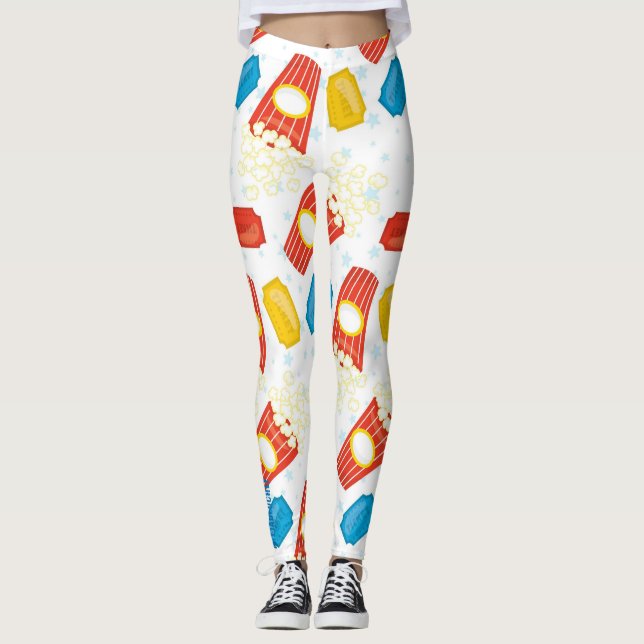 Fun Carnaval : Legging imprimé Popcorn & Ticket (Devant)