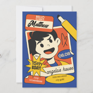 Fun Cartoon Birthday Invitation – Colorful Kids 