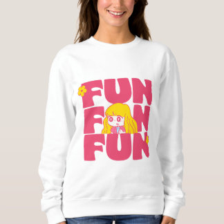 Fun Cartoon Girl Sweatshirt femme