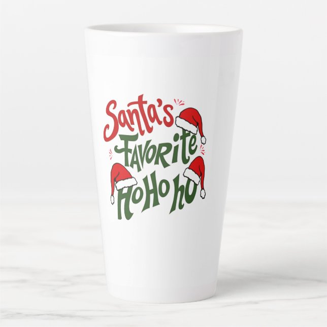 Fun & Chek Christmas Design - Latte Mug (Devant)