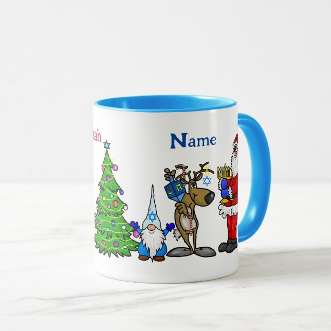 Fun Chrismukkah caractères Mug (Devant droit)
