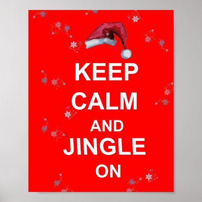 Fun Christmas Keep Calme & Jingle On Poster Imprim (Devant)