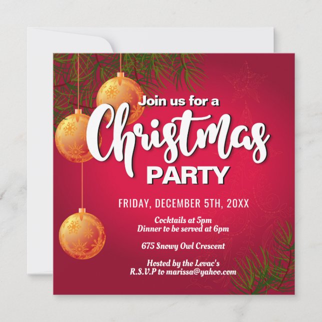 Fun Christmas Party Invitation (Devant)