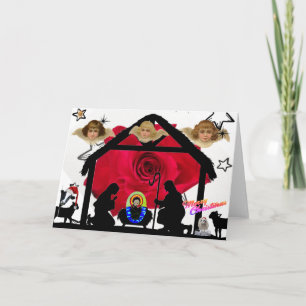 FUN COLLAGE NATIVITÉ NOËL Carte de voeux