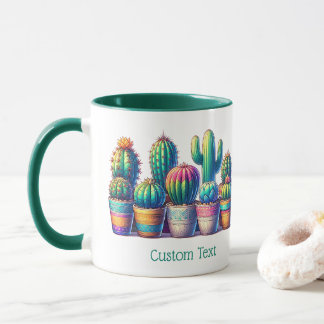 Fun Coloré Cactus Mug Personnalisé