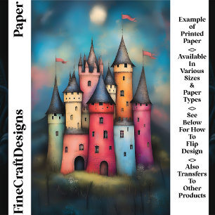Fun Coloré Fairytale Castle CK2 Scrapbook Papier