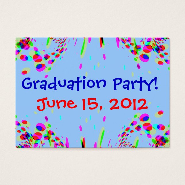 Fun Colorful Graduation Party! Carte (Devant)