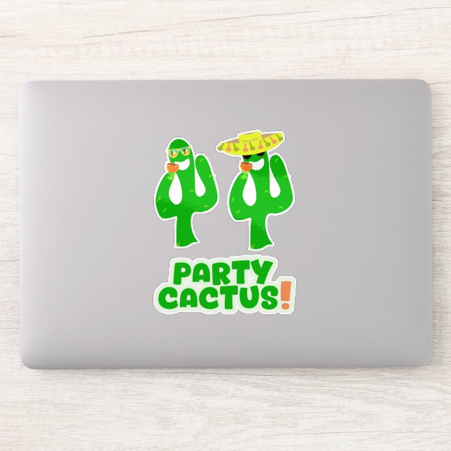 Fun Cool Party Cactus Set Stickers (Ordinateur)
