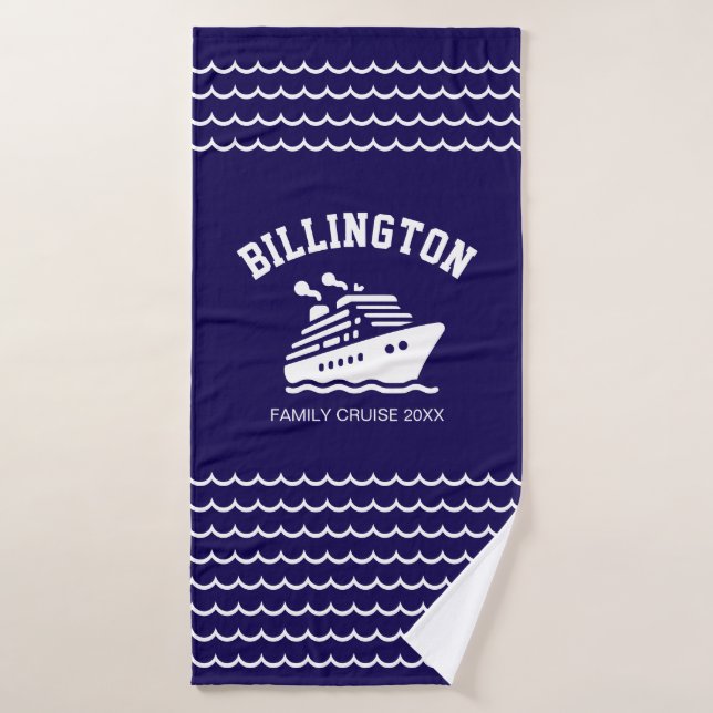 Fun Cruise Ship Beach Towel – Family Reunion  (Serviette de bain)