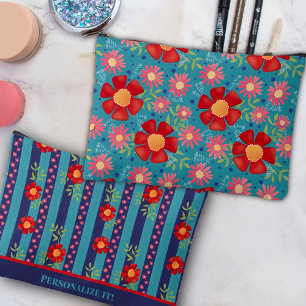 Fun Design Floral Modèle personnalisé Sac cosmétiq