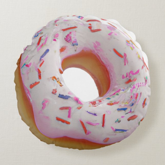 Fun Donut Shop Coussin rond - Whimsic personnalisa (Devant)