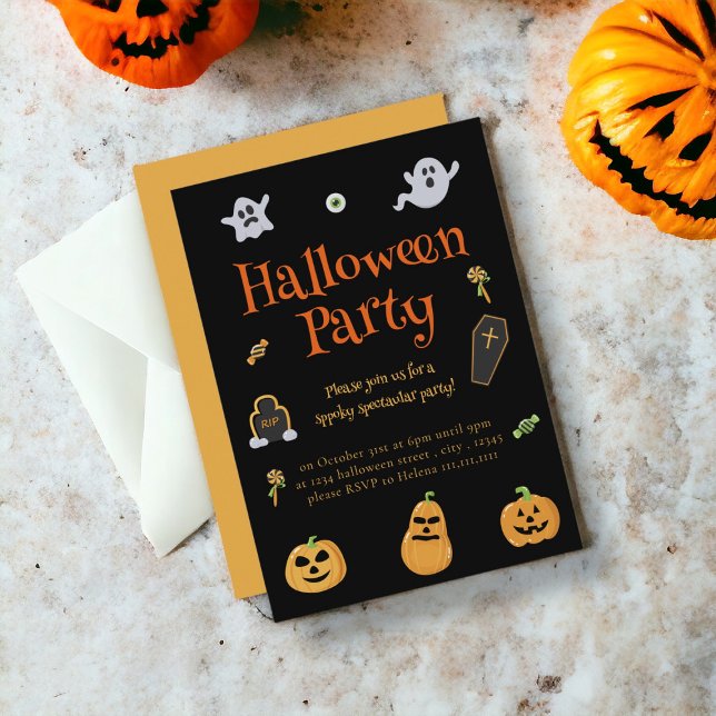 Fun éffrayant Halloween party Invitation (Créateur téléchargé)