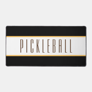 Fun Elegant Black White Stripes PICKLEBALL Texte