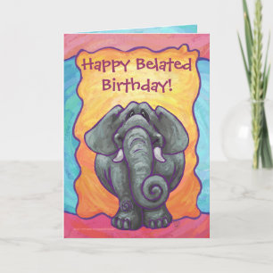 Fun Elephant Beldate Anniversaire Carte