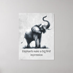 Fun Elephant Big First Impression Citation Animal