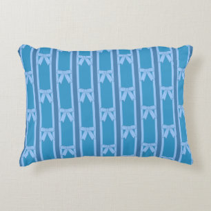 Fun et fantaisie Coussin Bleu Bleu Bouton rayé
