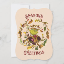 Fun et festif Saisons Salutation Carte de vacances