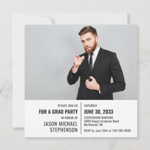 Fun facts graduation faire-part 2 photo moderne