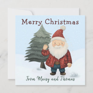 Fun Festive Enfants Carte de Noël pour les amis