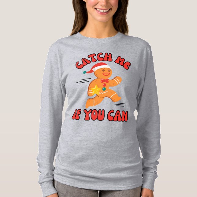 Fun Festive Gingerbread Homme T-shirt (Devant)