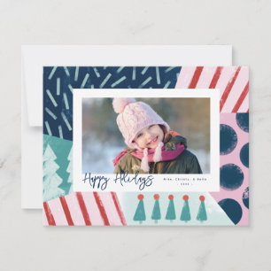 Fun Festive joyeuse couleur photo carte de vacance