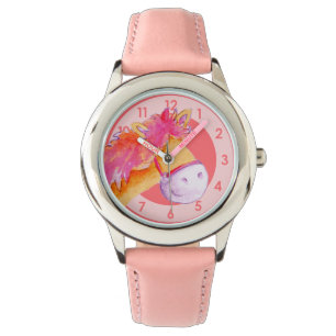 Fun filles pony art rose poignet montre