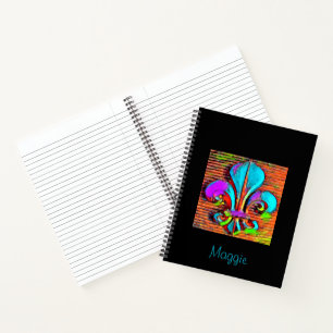 Fun Fleur De Lis Mardi Gras Carnet personnalisé