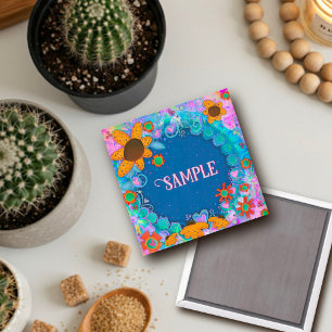 Fun Fleurs Jaunes Personnalisées Aimant d'Inspirét