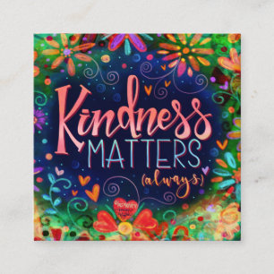 Fun Floral Heart Inspirational Kindness cartes