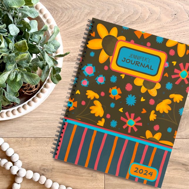 Fun Floral Personalized Inspirivity Journal (Créateur téléchargé)