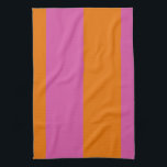 Fun Flowers raypes rose orangé Serviette de thé<br><div class="desc">TOUS LES PRODUITS,  LES COULEURS DE TEXTE ET DE ARRIÈRE - PLAN SONT ENTIÈREMENT PERSONNALISABLES.  

 
 Des rayures amusantes et joyeuses en rose et orange égayent votre journée. Partie de la collection Fun Flowers. 
 Copyright © 2013 Mariana Musa pour citrons flottants. Tous droits réservés.</div>