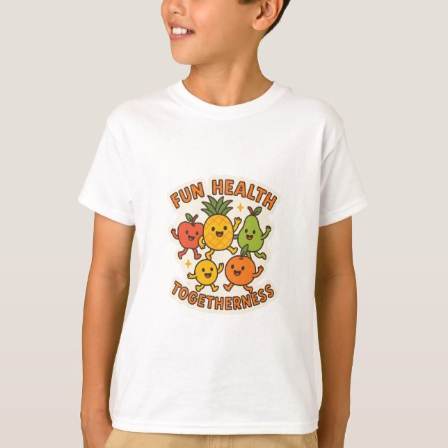 Fun Fruit Dance Party T-Shirt – Celebrate Health (Devant)
