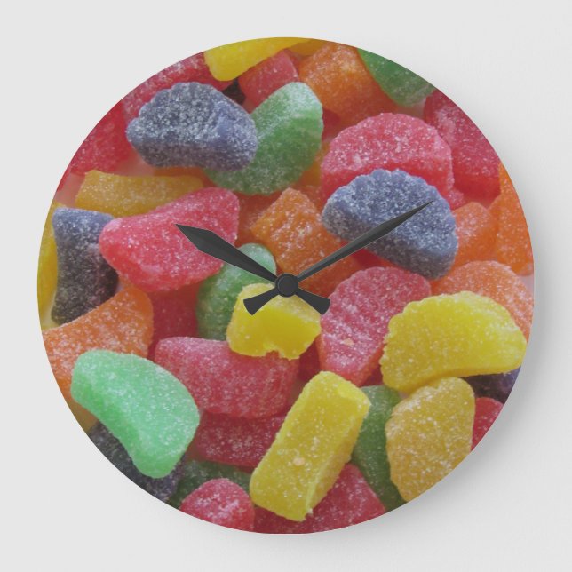 Fun Fruit Jelly Candy Horloge murale (Recto)